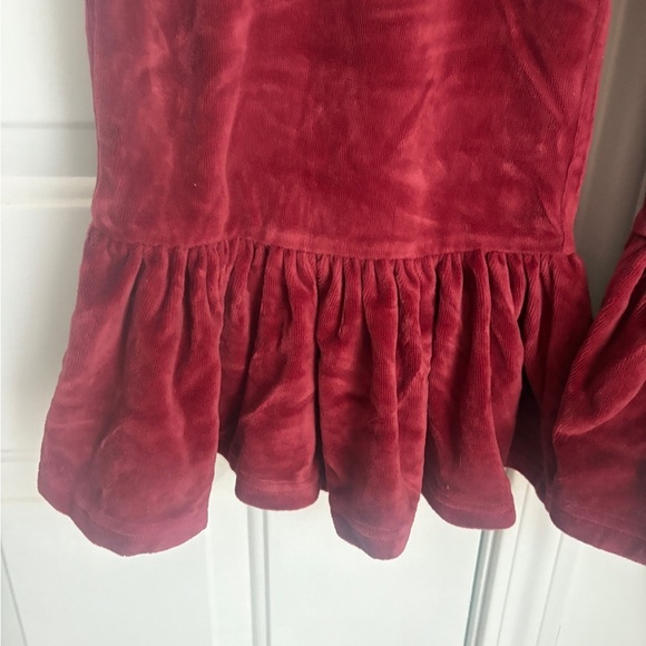 Matilda Jane Elegant burgandy/red Velvet High Waist Ruffle Pants - Picture 3 of 8